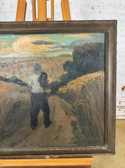 A. Bertels - Man in a field
Oil on canvas...