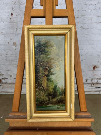 Garden by the river
Oil on canvas depicting...