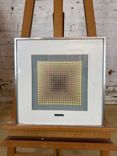 After Victor Vasarely (1906-1997) - Cubic...