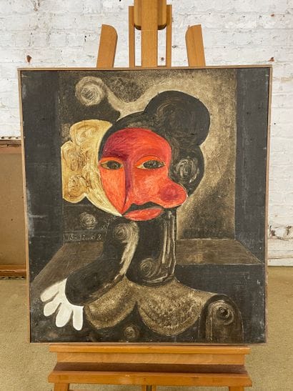 Henri - Man with Red Mask, 1968
Oil on canvas...