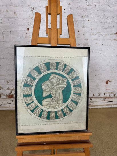 Mayan-style engraving or printing - Calendar
Circular...