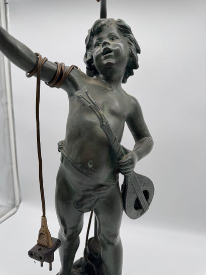 Auguste Moreau (1834-1917) - Lamp with little...