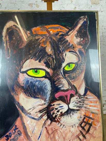 Marianne Dock - Portrait of a feline, 2000
Acrylic...