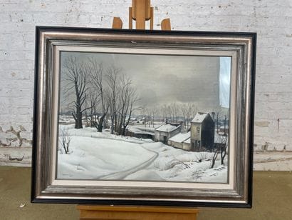 Suzanne Cocq (1894-1979) - Snowy winter landscape,...