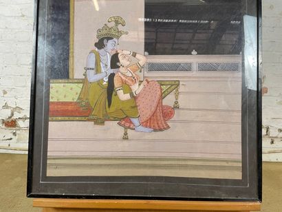 Love scene between Radha and Krishna
Hindu-style...