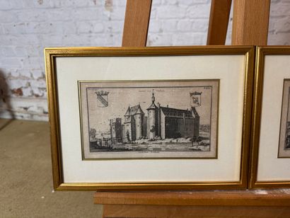 Suite of 2 engravings - Kasteel van Walhain...