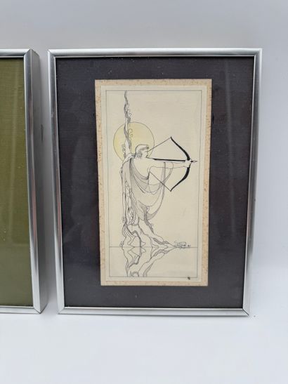 Jo Groej - Apollo and Cat (2 drawings)
Set...