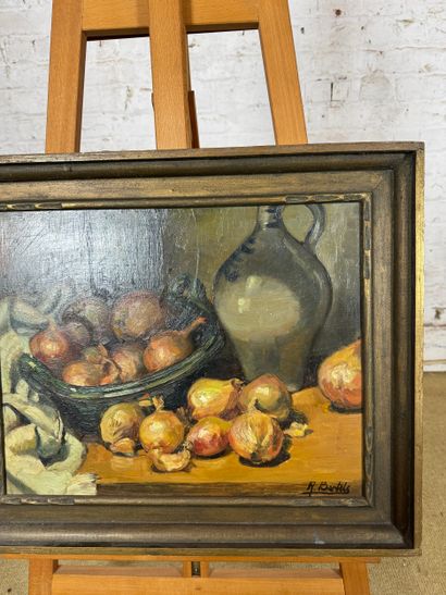 A. Bartels - Still life with onions
Oil on...