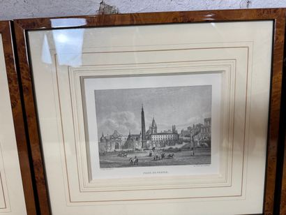 Set of 4 framed engravings of Italian views
Set...