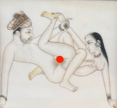 Indian miniature - Erotic scene (Kamasutra)
Miniature...
