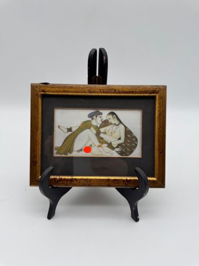 Indian miniature - Erotic scene (Kamasutra)
Painting...