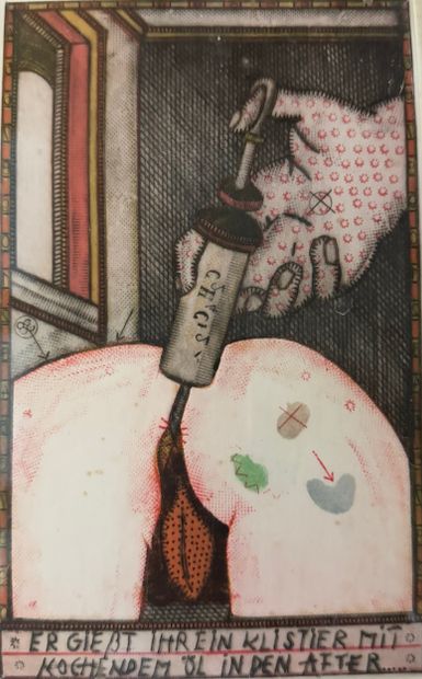Johannes Vennekamp (né en 1935) Scène érotique
Lithographie...