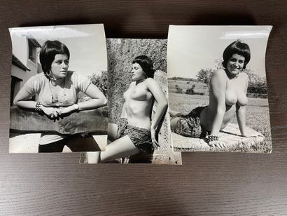 Ensemble de photographies érotiques en noir...