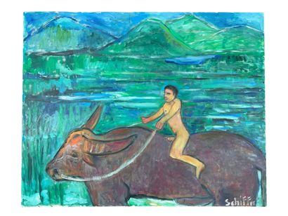 Peter Josef Schiffer (1934-2018) Homme nu...