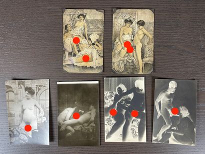 Antique erotica set Cards and prints (circa...