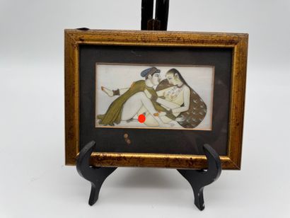 Indian miniature - Erotic scene (Kamasutra)
Painting...