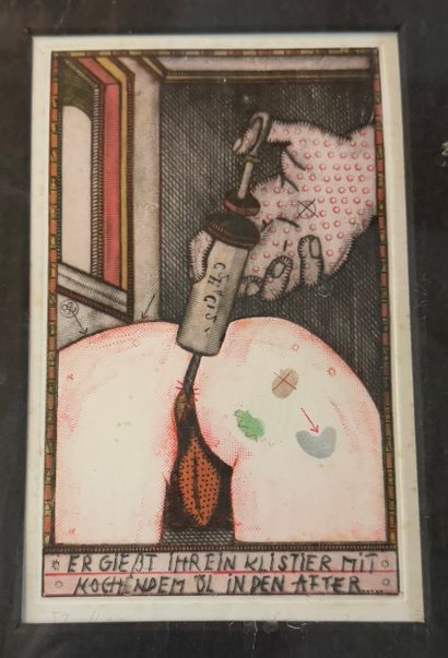 Johannes Vennekamp (né en 1935) Scène érotique
Lithographie...