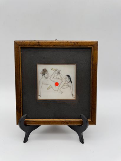 Indian miniature - Erotic scene (Kamasutra)
Miniature...