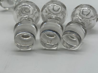 Set of 4 crystal stoppers
Set of four cut...