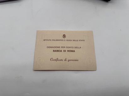 Set of two silver numismatic refrappes Banca...
