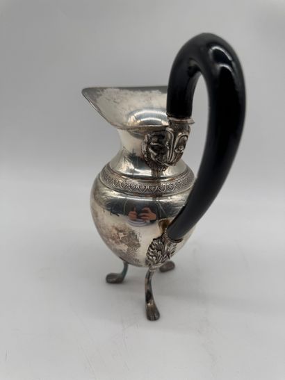 Empire-style 800 silver tripod milk jug,...