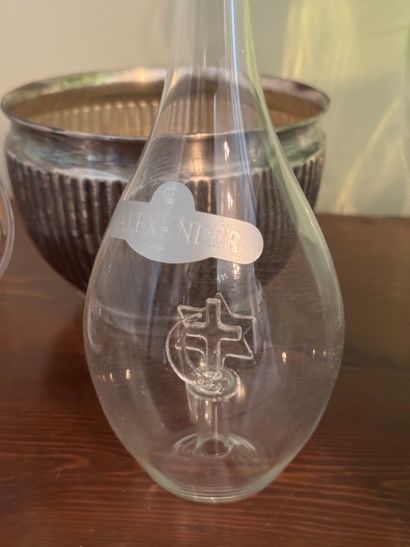 Set of 10 glass and silver-plated metal pieces
Set...