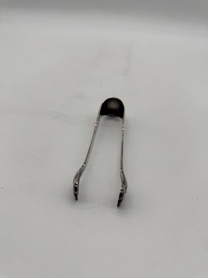 800 silver sugar tongs with claw decoration,...