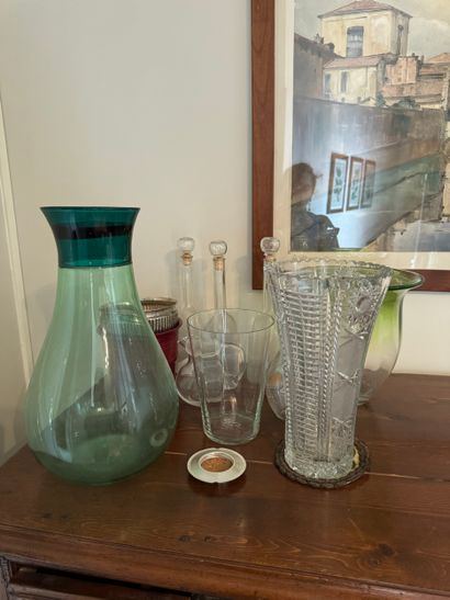 Set of 10 glass and silver-plated metal pieces
Set...