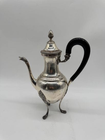 Neo-Empire 800 silver tripod coffee pot,...