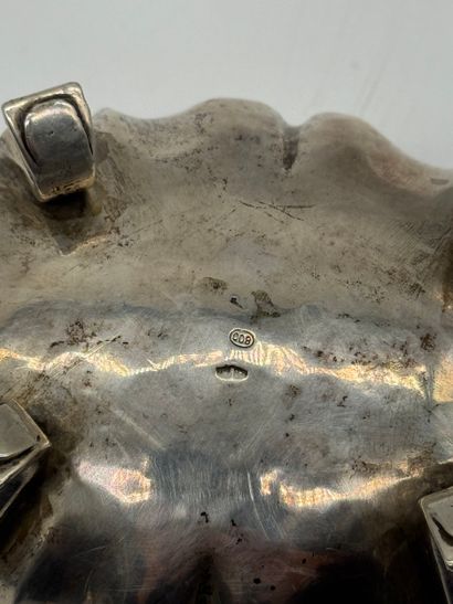 Rococo-style 800 silver finger bowl circa...