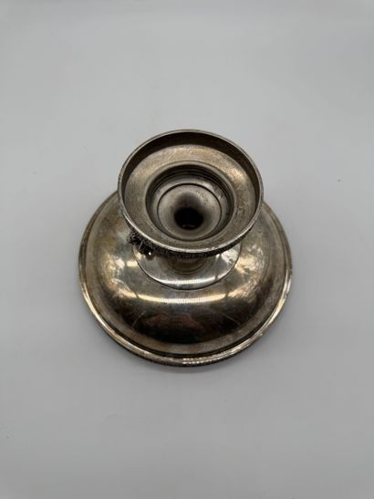 925 silver pedestal bowl decorated with winged...