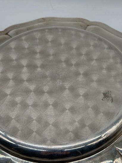 Louis XV style 800 silver circular serving...