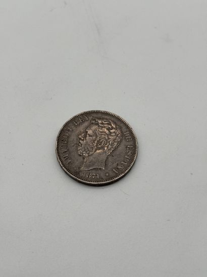 Spain 5 Pesetas 1871 Amadeo I
Spanish 5 peseta...