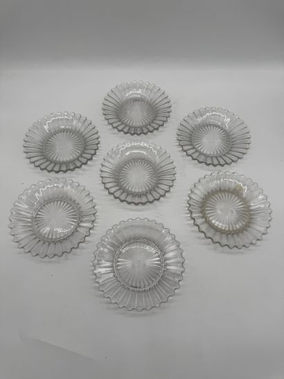 Val Saint Lambert Suite of seven crystal...