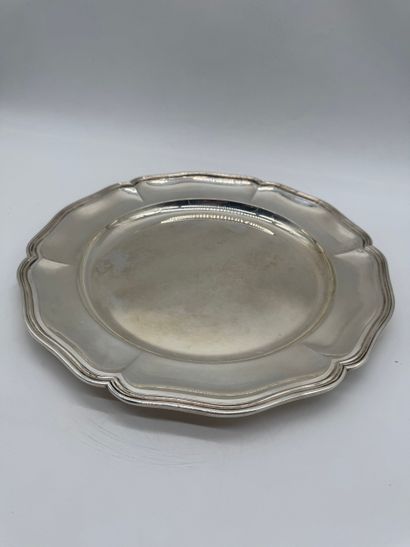 Louis XV style 800 silver circular serving...