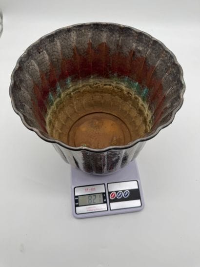 Hammered copper planter Rame lavorato a mano...