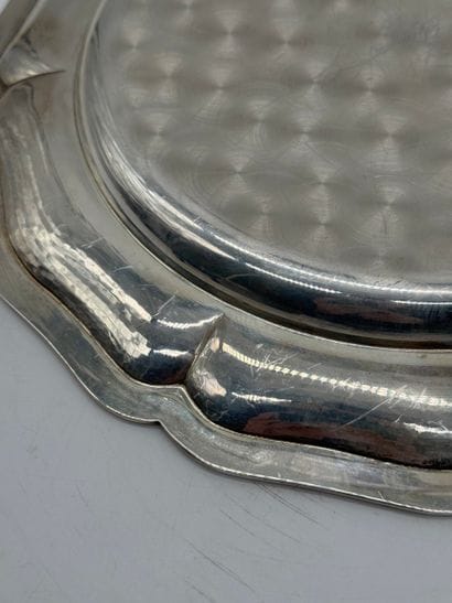 Louis XV style 800 silver circular serving...