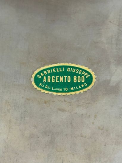 800 silver square serving tray Italy, circa...
