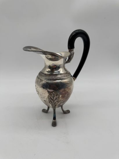 Empire-style 800 silver tripod milk jug,...