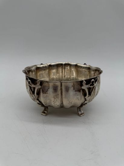 Rococo-style 800 silver finger bowl circa...