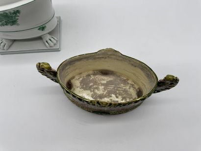 Set of two decorative ceramic and porcelain...