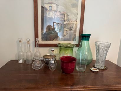 Set of 10 glass and silver-plated metal pieces
Set...