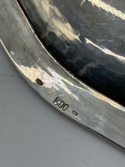 Louis XV style 800 silver circular serving...