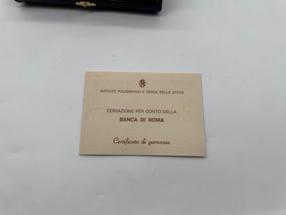 Set of two silver numismatic refrappes Banca...