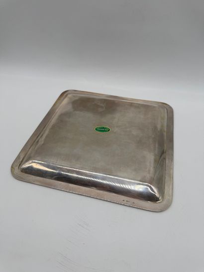 800 silver square serving tray Italy, circa...
