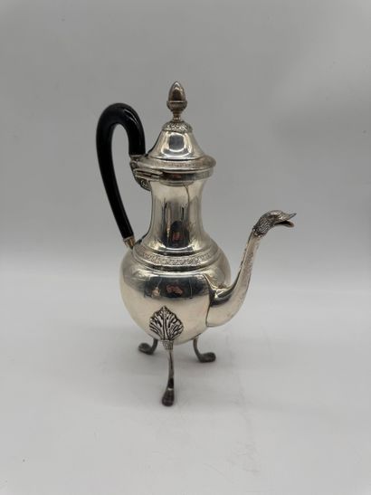 Neo-Empire 800 silver tripod coffee pot,...