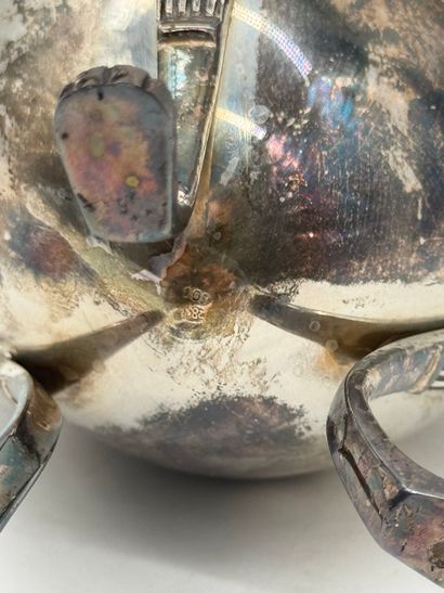 Empire-style 800 silver tripod milk jug,...