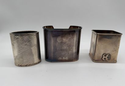 Set of three Italian silver pencil holders...