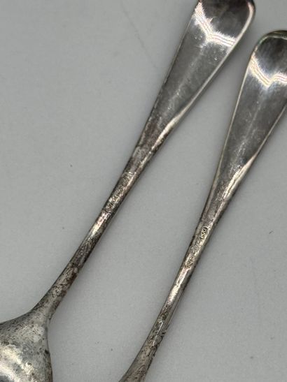 Pair of Empire-style silver 800 salerons...