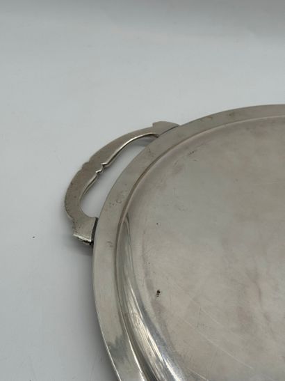 Large silver 800 serving tray with handles...